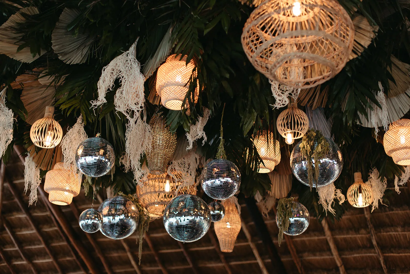 Candlelit reception florals